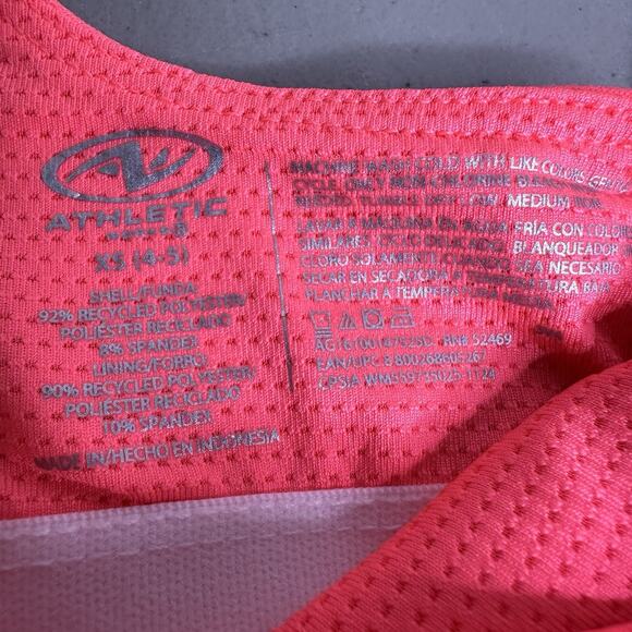 Athletic Works Girl's Active Longline Bra XS 4-5 Coral - Picture 6 of 6